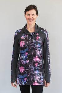 Piper Pocket Funnel Neck - Floral Reflection