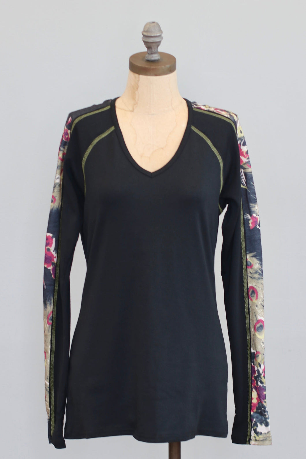 Sporty V-Neck Tunic - Peacock