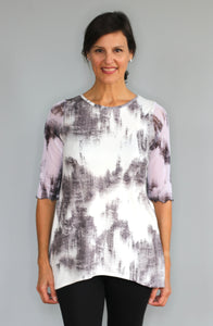 Juliet Tunic with Mesh Sleeves - Morning Mist
