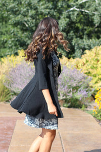 Camila Textured Jacket - Black