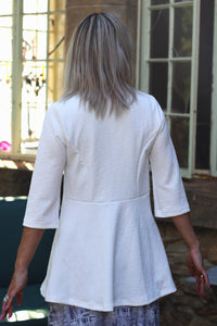 Camila Textured Jacket - Pearl