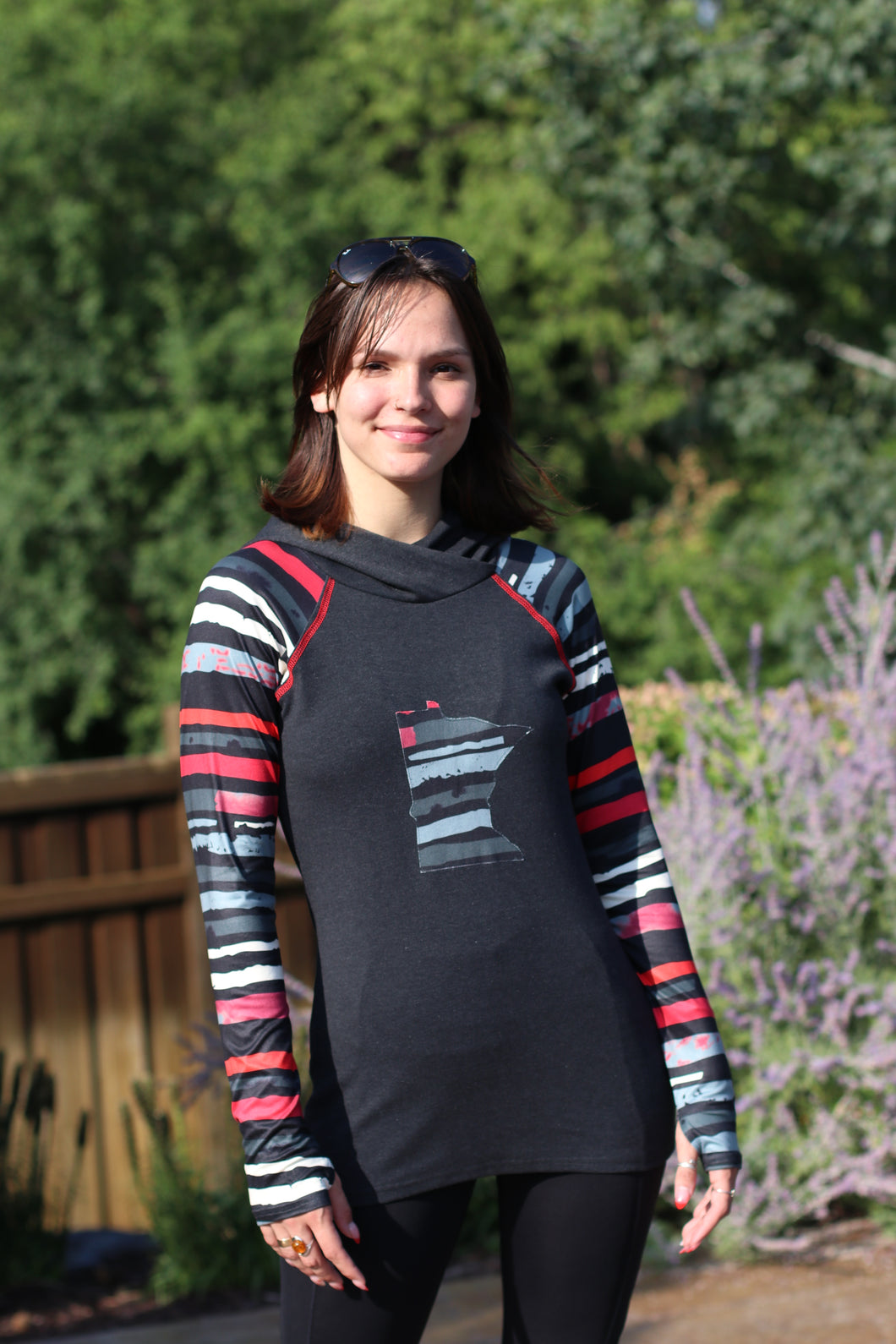 Minnesota Yoga Hoodie - Red Stripe