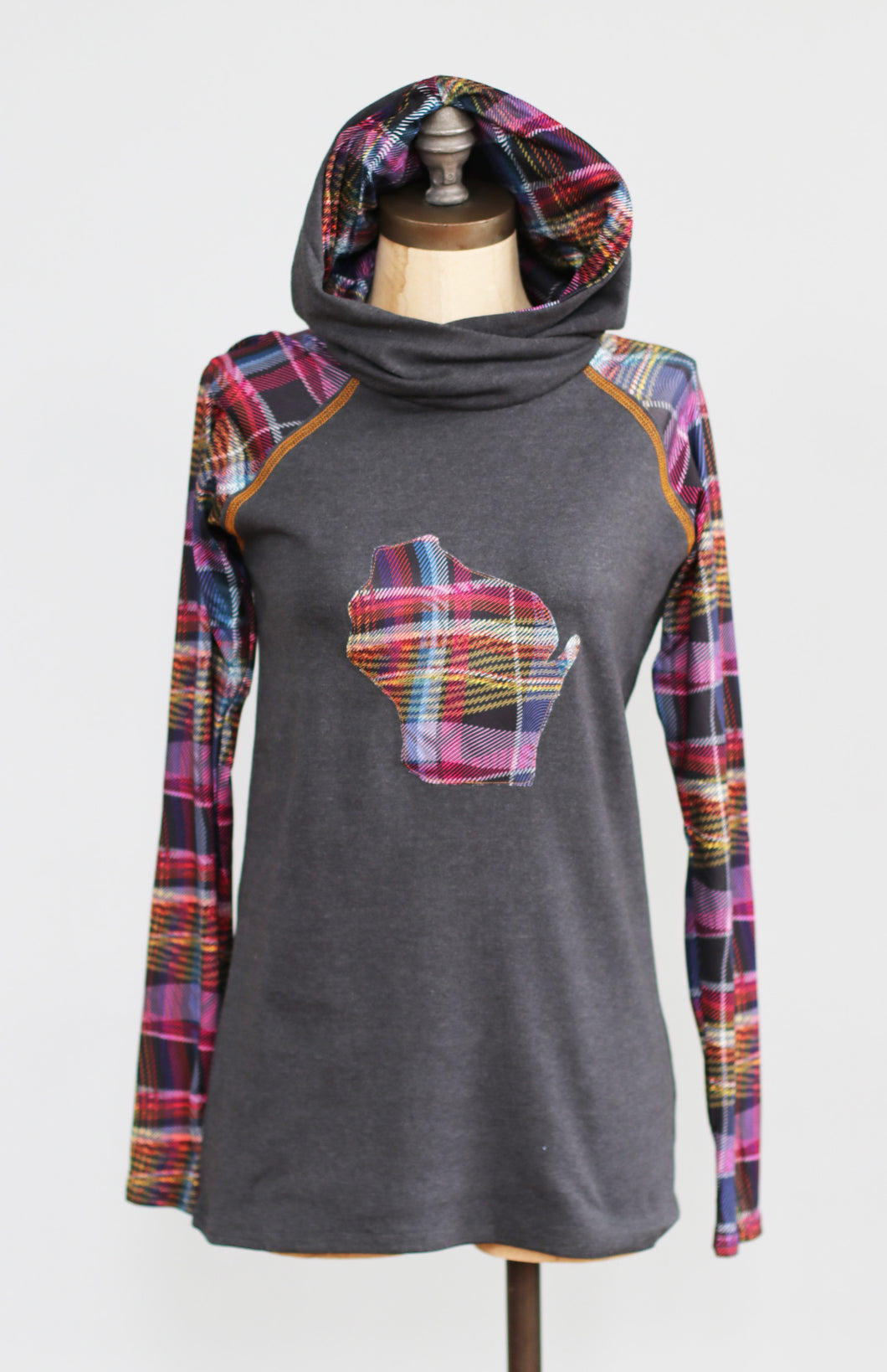 Wisconsin Yoga Hoodie - Viking Plaid