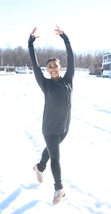 Asymmetrical DNA Hoodie - Black